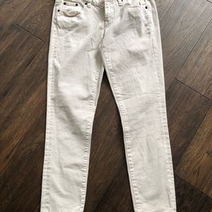 J Crew cream slim jeans